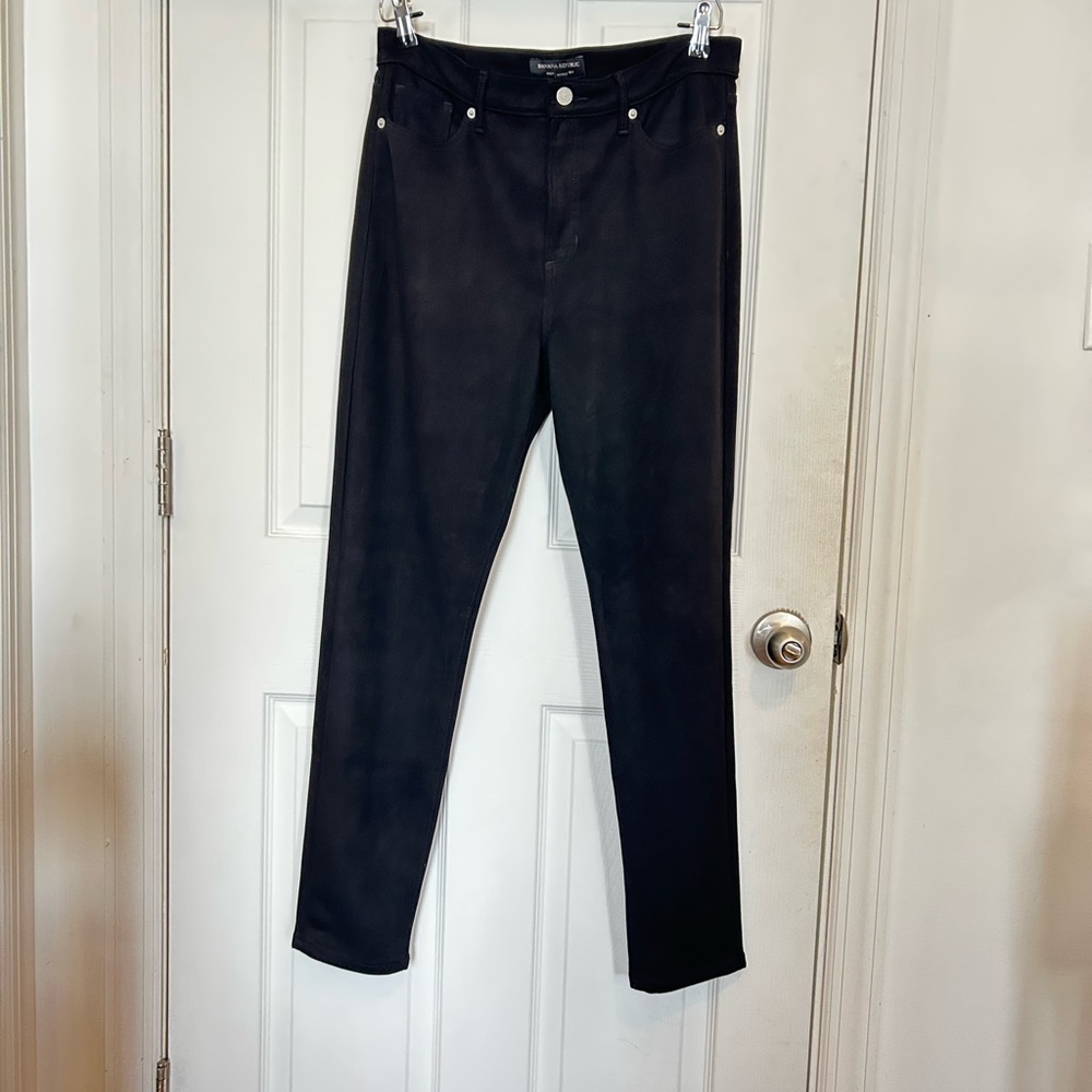 ✨ Banana Republic High-Rise Skinny Black Soft-Brushed Pants